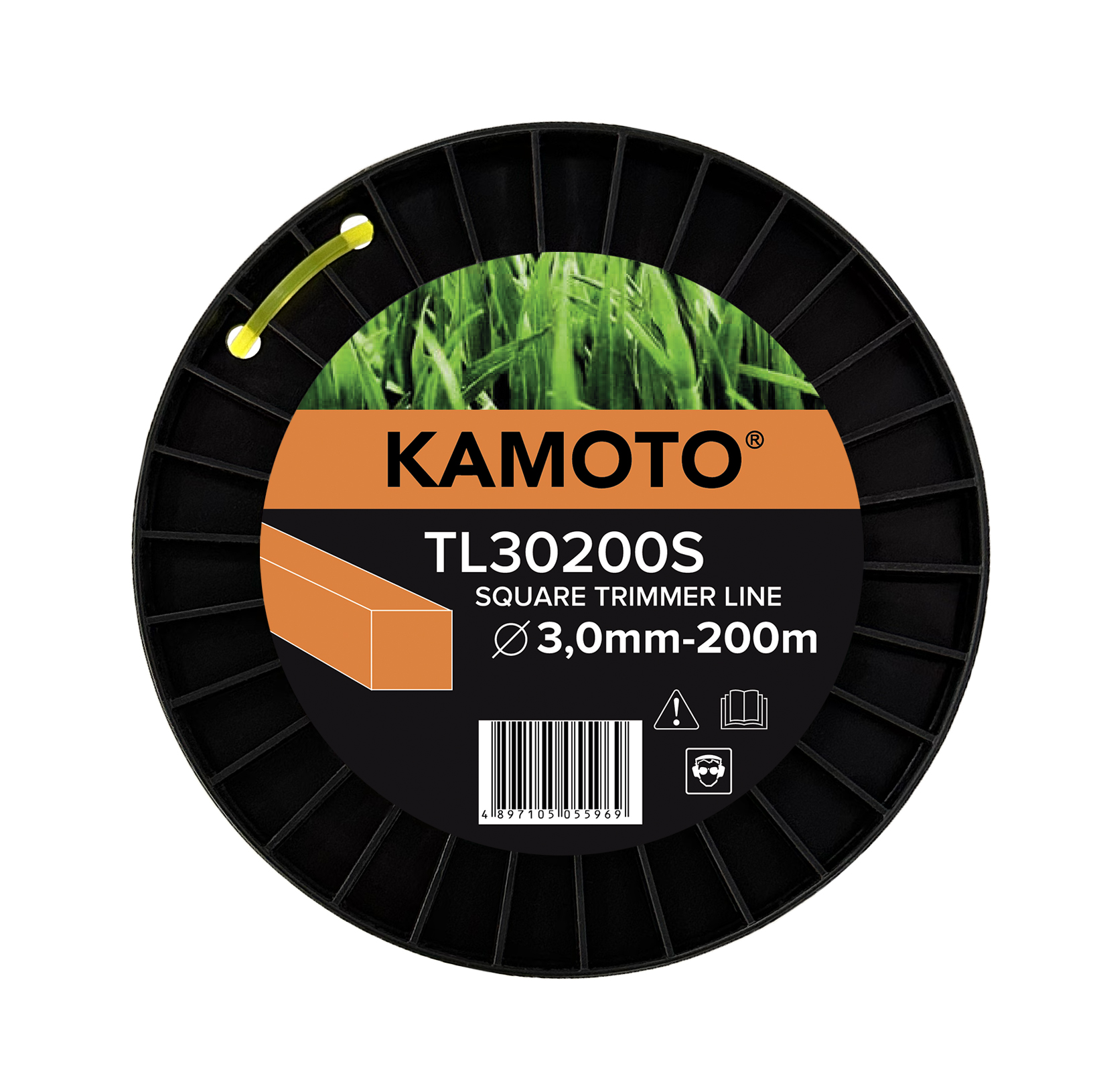 Леска Kamoto TL30200S, крученный квадрат, 3.0мм x 200м