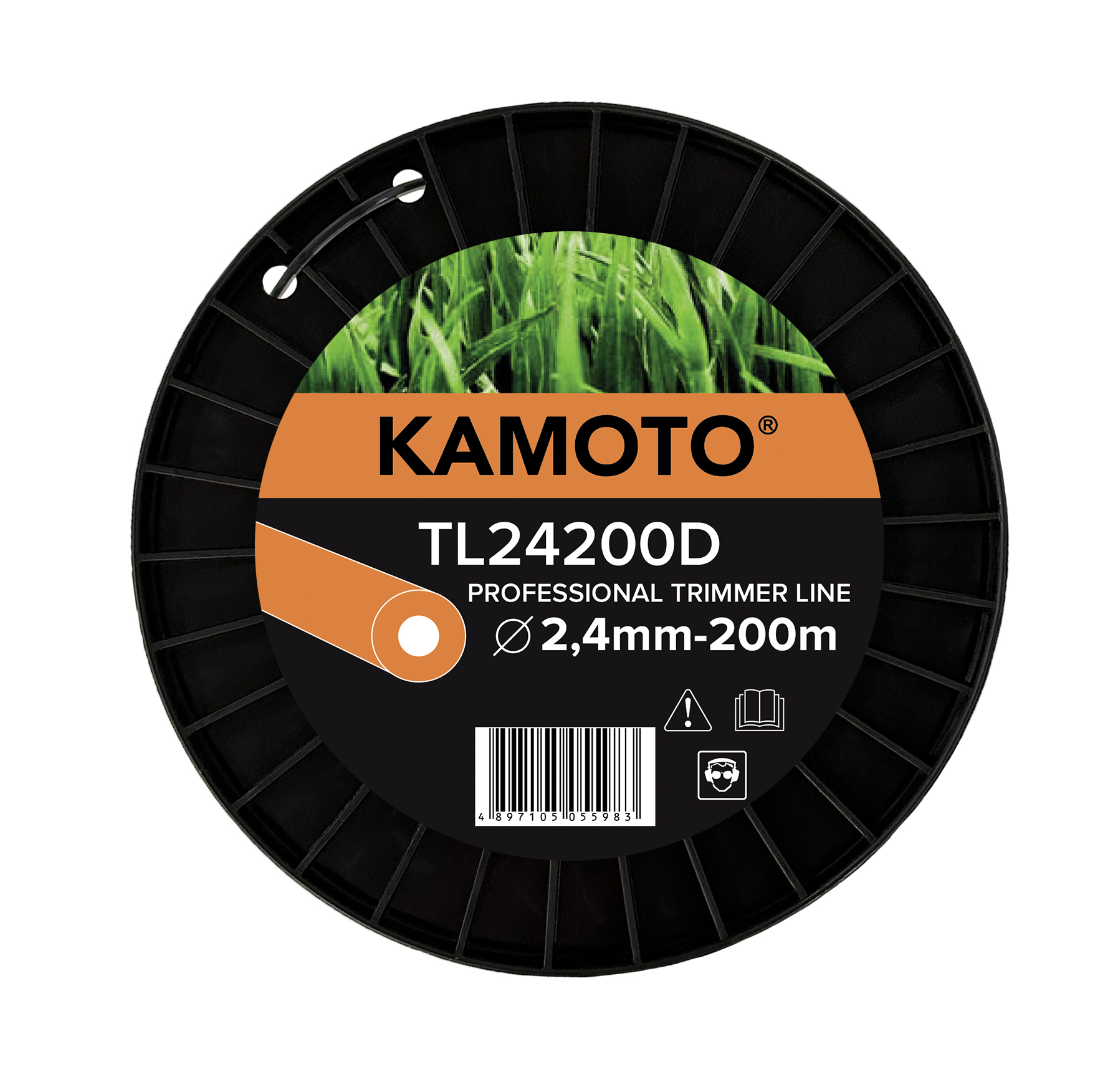 Леска Kamoto TL24200D, круглая, 2.4мм x 200м
